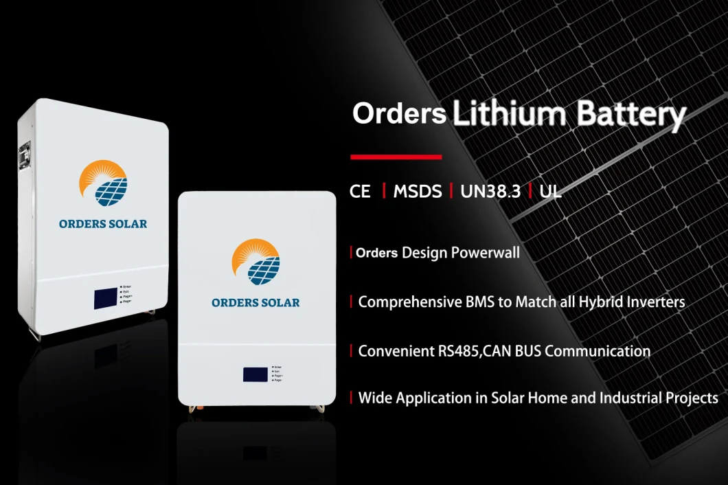 Orders Lithium Ion Battery 150 200ah 10kwh with Cabinet